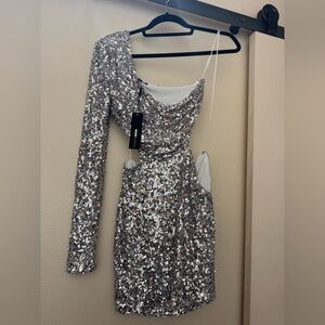 Sequenced silver dress